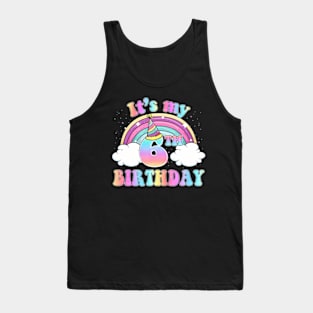 I'M 6 Years Old It'S My 6Th Birthday Tie Dye Rainbow Kids Tank Top